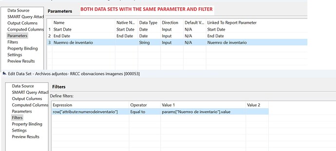 Filter and parameter error 1